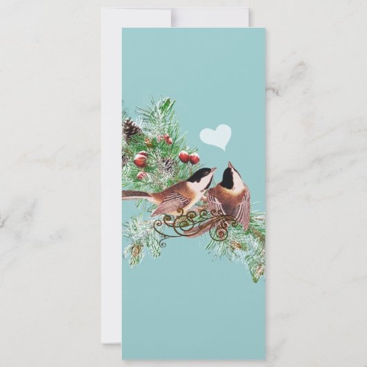 ヴィンテージラブバード《鳥》アメリカゴガラ結婚式招待状 招待状 (裏面)