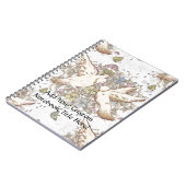 ヴィンテージラブバード、2つの白い鳩フローラ ノートブック (左側)