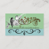 ヴィンテージラブバードRSVP背景色の変更 エンクロージャーカード (裏面)