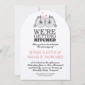 ヴィンテージラブピンクと赤または色を選択 招待状 (正面)