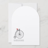 ヴィンテージラブピンクと赤または色を選択 招待状 (裏面)