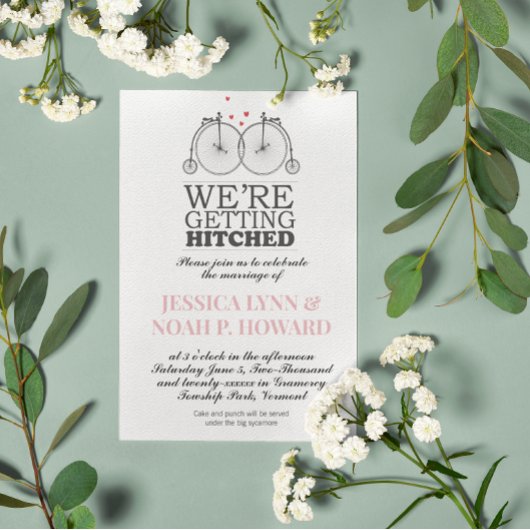 ヴィンテージラブピンクと赤または色を選択 招待状