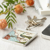 ヴィンテージラブピーコック結婚のキーチェーン キーホルダー (側面)