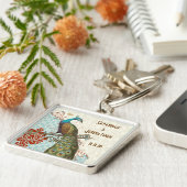 ヴィンテージラブピーコック結婚のキーチェーン キーホルダー (側面)