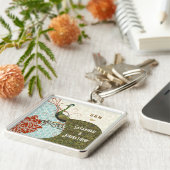 ヴィンテージラブピーコック結婚のキーチェーン キーホルダー (側面)