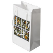 ヴィンテージラブフローラタイポグラフィバレンタイン抱き枕 スモールペーパーバッグ (裏面アングル)