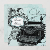 ヴィンテージラブレターズブライダルシャワーの招待 招待状 (正面/裏面)