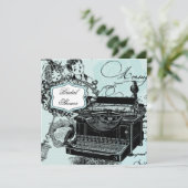 ヴィンテージラブレターズブライダルシャワーの招待 招待状 (スタンド正面)