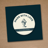 ヴィンテージラブレベルシールで作ったアイスクリーム ラウンドシール