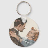 ヴィンテージラブロマンス新婚で踊るか? キーホルダー (正面)