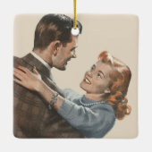 ヴィンテージラブロマンス新婚で踊るか？ セラミックオーナメント (裏面)