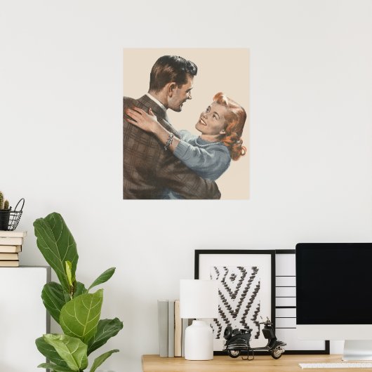 ヴィンテージラブロマンス新婚で踊るか？ ポスター (ホームオフィス)