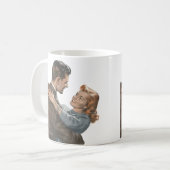 ヴィンテージラブロマンス新婚カップル踊りましょうか コーヒーマグカップ (正面左)