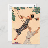 ヴィンテージラブロマンス、エスカルポレットスイングバービエ ポストカード (正面/裏面)