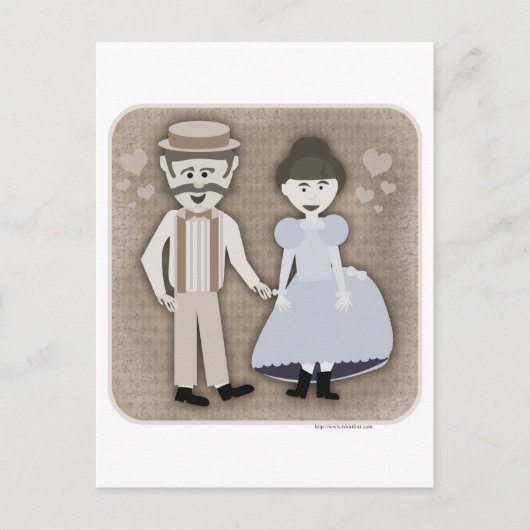 ヴィンテージラブ1890sスタイル ポストカード (正面)