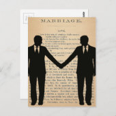 ヴィンテージラブ&マインドゲイ結婚ズロングフェロー ポストカード (正面/裏面)