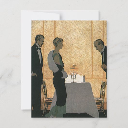 ヴィンテージラブ&ロマンス、カップルの優雅なディナー (正面)