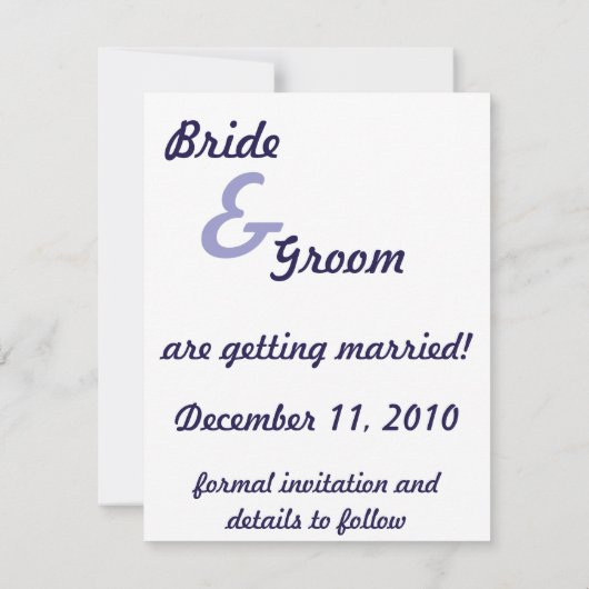 ヴィンテージラブ&ロマンス、ハリウッド Save the Date セーブザデート (裏面)