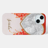 ヴィンテージラブ&ロマンス ハートと花 Case-Mate iPhoneケース (裏面 (横))