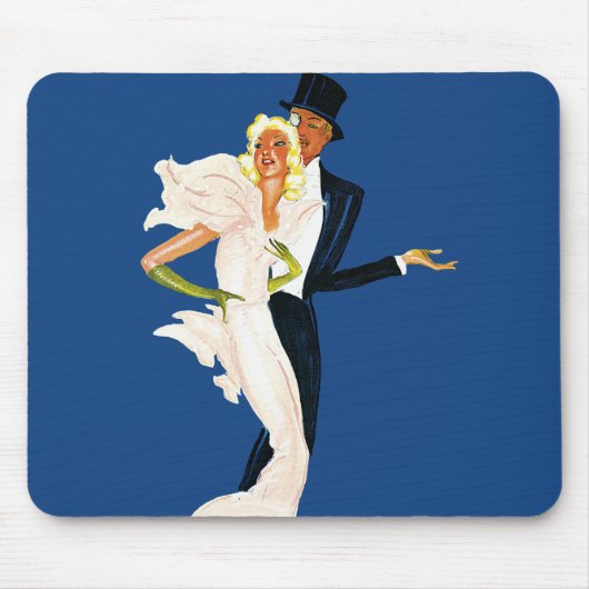 ヴィンテージラブ＆ロマンス、モダンな結婚式のカップル マウスパッド (正面)