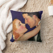 ヴィンテージラブ＆ロマンス、レトロなハリウッド映画 クッション (ブランケット)