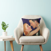 ヴィンテージラブ＆ロマンス、レトロなハリウッド映画 クッション (椅子)