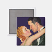 ヴィンテージラブ＆ロマンス、レトロなハリウッド映画 マグネット (正面/裏面)