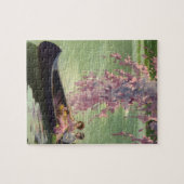 ヴィンテージラブ&ロマンス、ロマンチックなカヌー乗り ジグソーパズル (横)