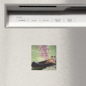 ヴィンテージラブ&ロマンス、ロマンチックなカヌー乗り マグネット (インサイチュ (食洗機))