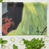 ヴィンテージラブ＆ロマンス、ロマンチックキス キッチンタオル (折り畳み)