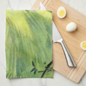 ヴィンテージラブ＆ロマンス、ロマンチックキス キッチンタオル (四つ折り)