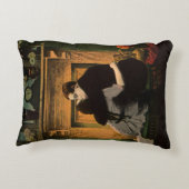 ヴィンテージラブ&ロマンス、ロマンチック暖炉キス アクセントクッション (裏面)