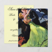 ヴィンテージラブ＆ロマンス、保存日付のお知らせ 招待状 (正面/裏面)