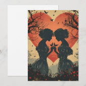 ヴィンテージラブ LGBTQ バレンタインデー シーズンカード (正面/裏面)