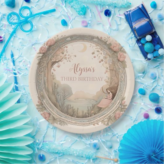 ヴィンテージラプンツェルフェアリータリー ペーパープレート (パーティー)