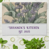 ヴィンテージラベインスパイアンダー薬草院 キッチンタオル (折り畳み)