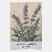 ヴィンテージラベインスパイアンダー薬草院 キッチンタオル (縦)