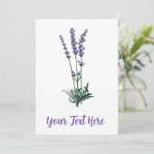 ヴィンテージラベパーソナライズされたンダーフラワー 招待状 (スタンド正面)