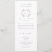 ヴィンテージラベフォーマルンダモノグラム結婚式 プログラム (正面)