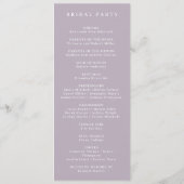 ヴィンテージラベフォーマルンダモノグラム結婚式 プログラム (裏面)