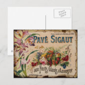 ヴィンテージラベルのはがき ポストカード (正面/裏面)