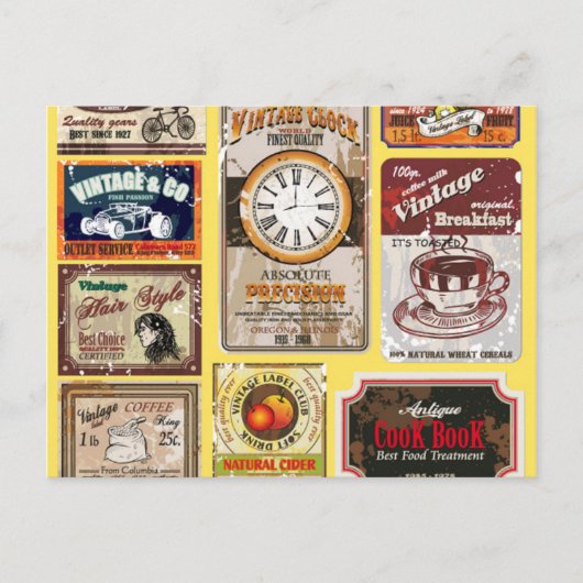 ヴィンテージラベルはがき ポストカード (正面)