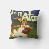 ヴィンテージラベルアートボクシングラビットアップnアトムニンツ クッション (裏面)