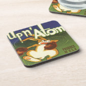 ヴィンテージラベルアートボクシングラビットアップnアトムニンツ コースター (左側)