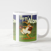 ヴィンテージラベルアートボクシングラビットアップnアトムニンツ ジャンボコーヒーマグカップ (右)