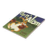 ヴィンテージラベルアートボクシングラビットアップnアトムニンツ タイル (側面)