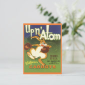 ヴィンテージラベルアートボクシングラビットアップnアトムニンツ ポストカード (スタンド正面)