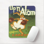 ヴィンテージラベルアートボクシングラビットアップnアトムニンツ マウスパッド (マウス)