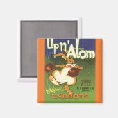 ヴィンテージラベルアートボクシングラビットアップnアトムニンツ マグネット (正面/裏面)