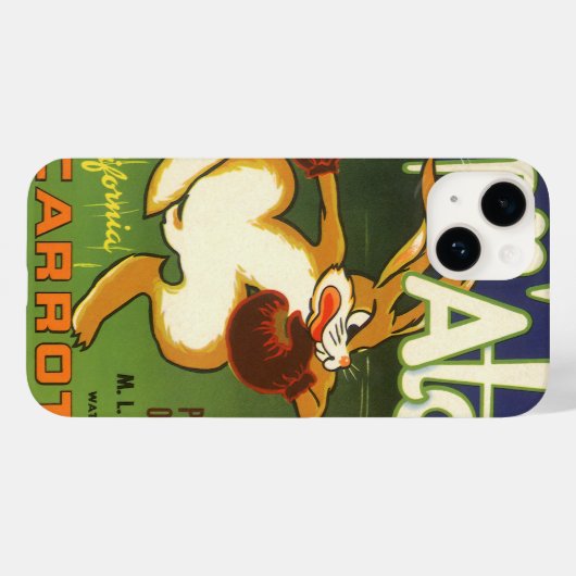 ヴィンテージラベルアートボクシングラビットアップnアトムニンツ Case-Mate iPhoneケース (裏面 (横))